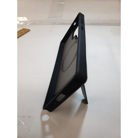 Torras Stand Case For Samsung Galaxy S25 Ultra w kickstand Matte Frost Black - Picture 9 of 11